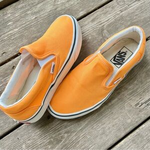 Vans RARE COLORED Orange Slip-On Unisex Sneakers W-6.5/M5